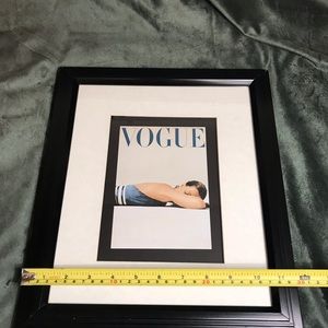 Framed wall art with Vogue print. Fashion magazine art design